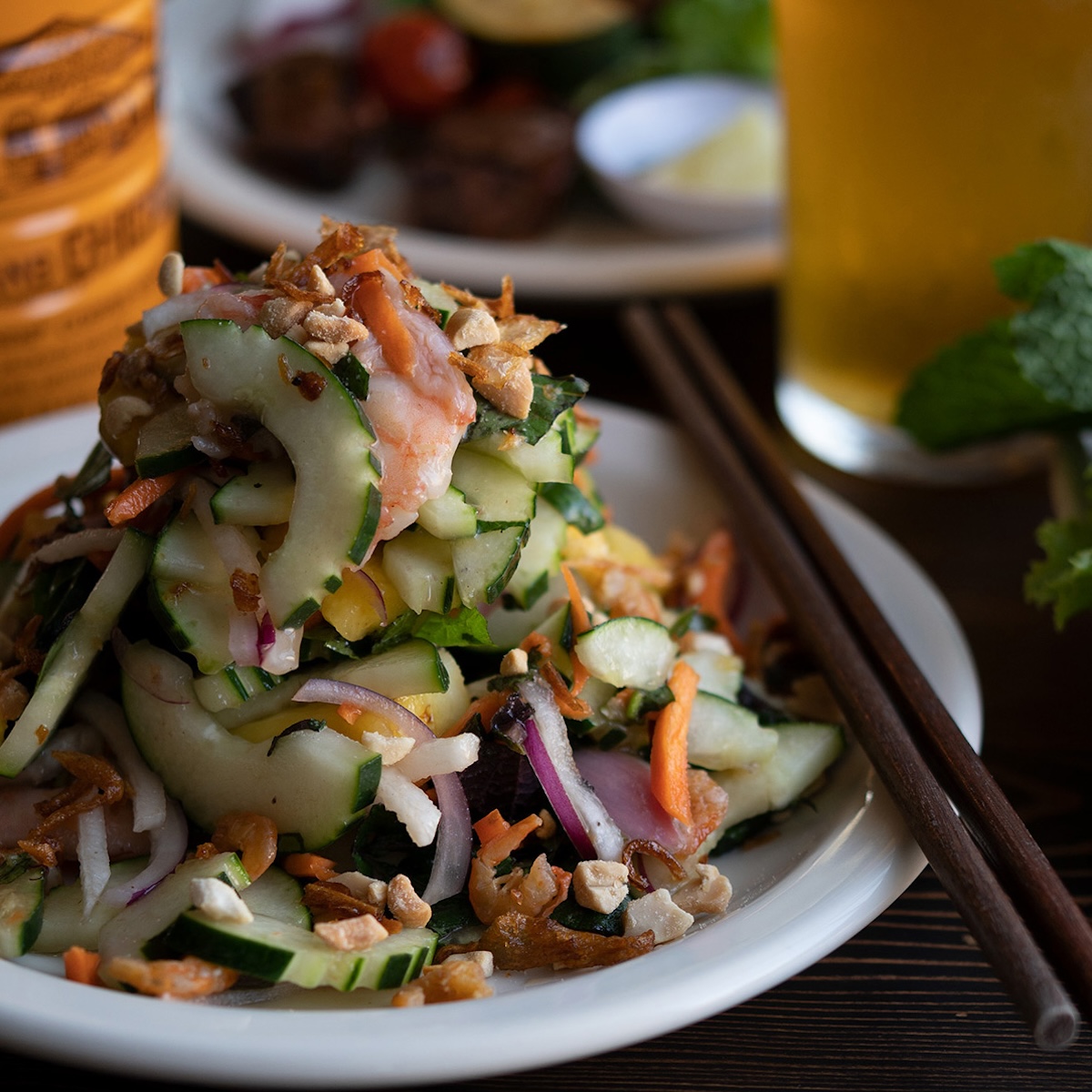 Prawn, Cucumber & Pineapple Salad